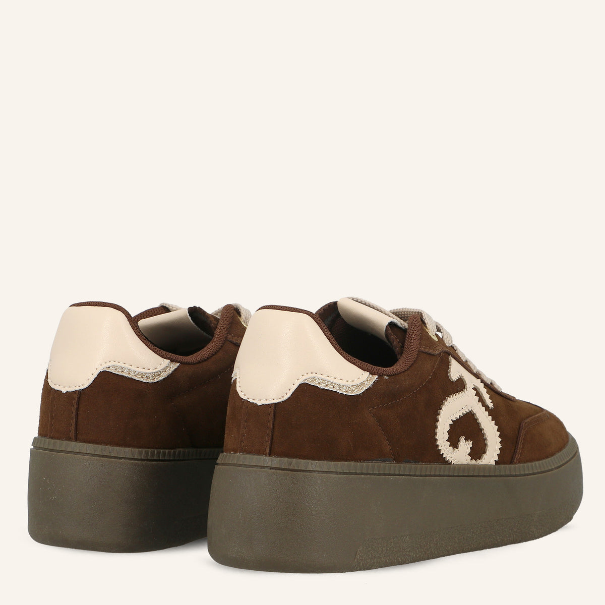 Sneakers Platform Nana in Suede Chocolate | Solo Soprani
